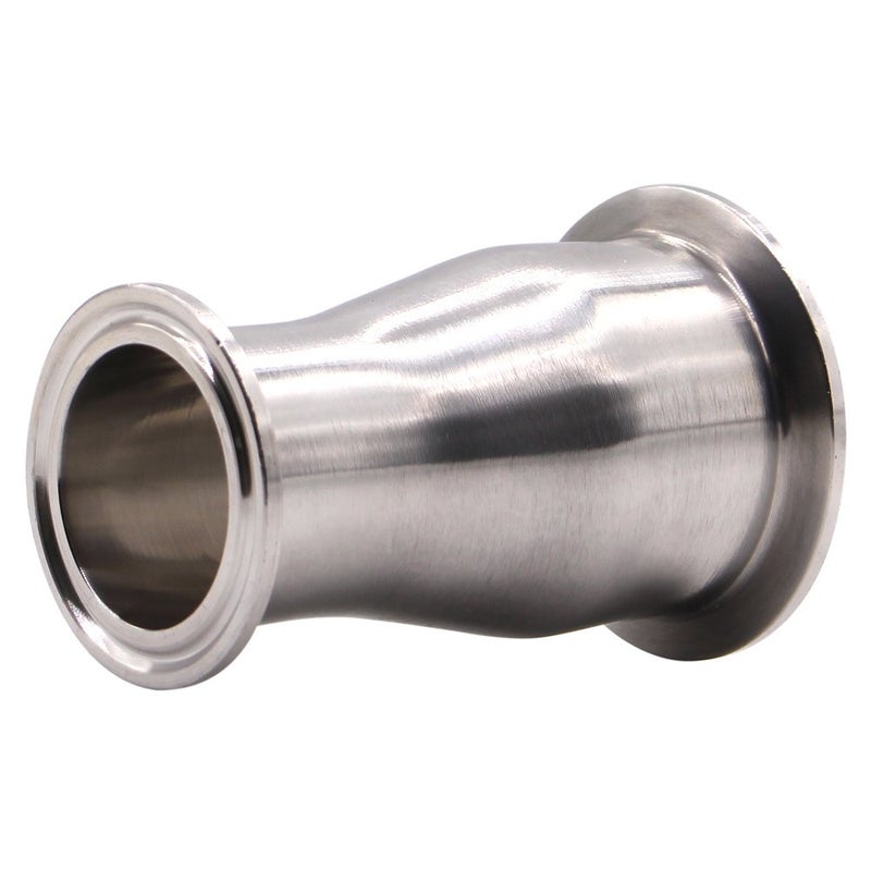 DERNORD Sanitary Fitting Reducer Fitting SUS304 Tri Clamp Ferrule Style 2" Tube OD to 1-1/2" Tube OD - Image 2